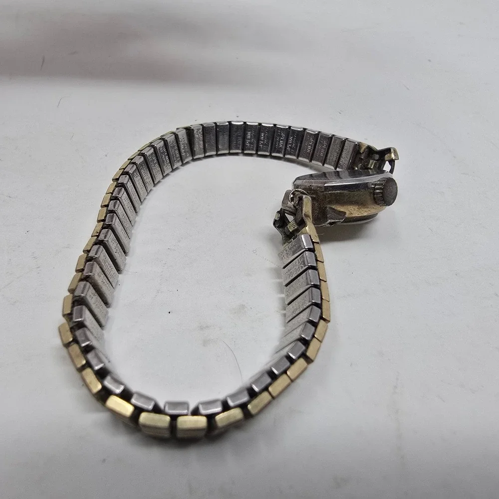 Vintage Wittnauer 10K Gold Filled Bezel Watch Speidel Expansion Band Two Tone